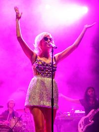 Pixie Lott performs at the V Festival at Hylands Park in Chelmsford - on August 18, 2012