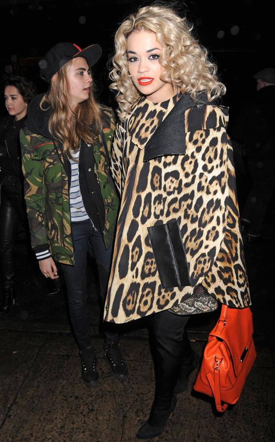 Rita Ora arriving to her concert at the Highline Ballroom in New York City on Dec 22, 2012 