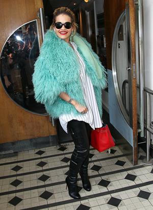 Rita Ora - Arriving to BBC Maida Vale Studios in London August 10, 2012