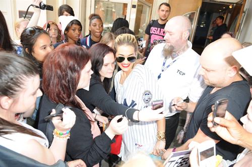 Rita Ora - leaving the BBC Maida Vale Studios in London 10 August 2012