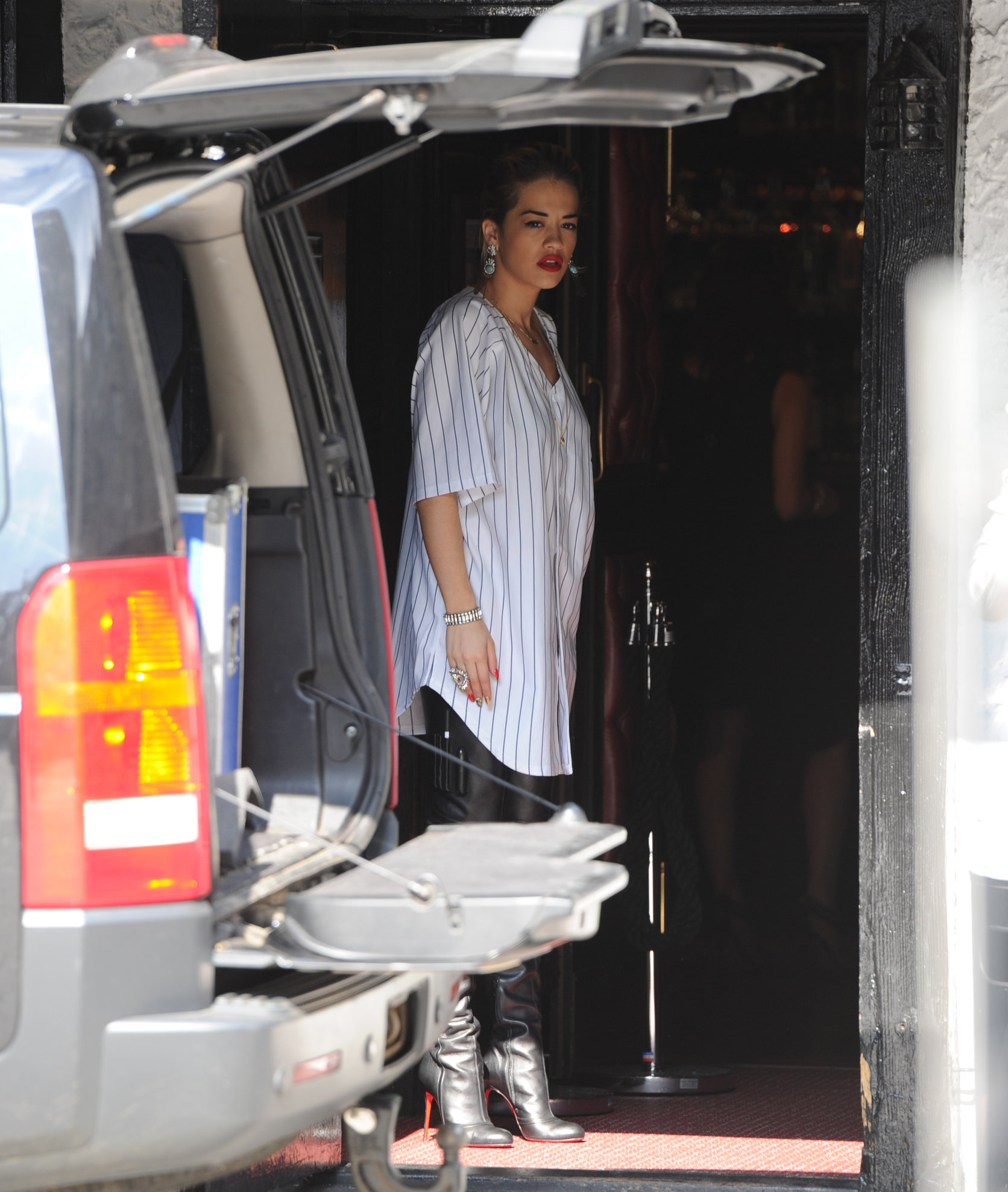 Rita Ora - leaving the BBC Maida Vale Studios in London 10 August 2012