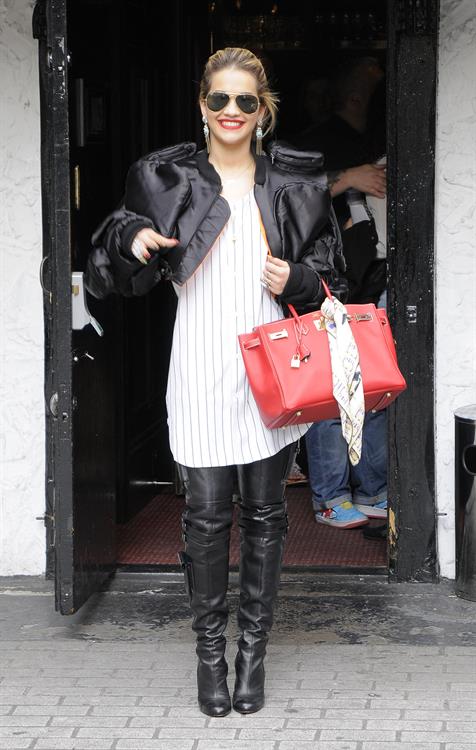 Rita Ora - leaving the BBC Maida Vale Studios in London 10 August 2012
