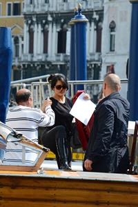 Salma Hayek Visiting the Biennale in Venice May 30, 2013