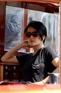 Salma Hayek Visiting the Biennale in Venice May 30, 2013