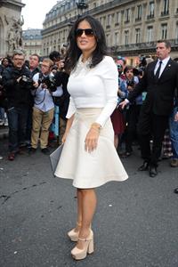 Salma Hayek at the Stella McCartney fashion show at Paris Fashion Week - Sep. 30, 2013 