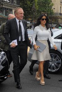 Salma Hayek at the Stella McCartney fashion show at Paris Fashion Week - Sep. 30, 2013 