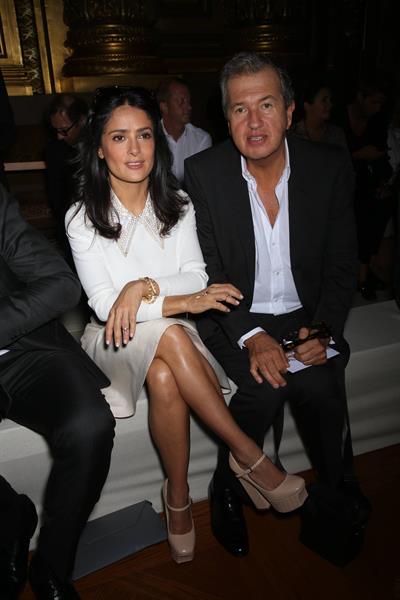 Salma Hayek at the Stella McCartney fashion show at Paris Fashion Week - Sep. 30, 2013 