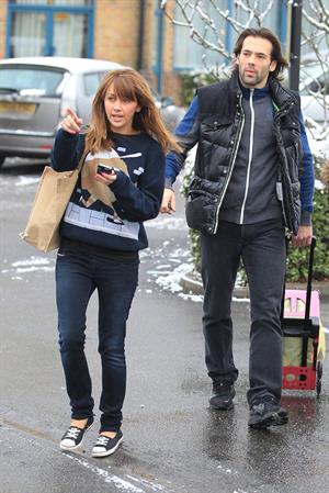 Samia Ghadie Leaving hotel in Borehamwood, January 14, 2013