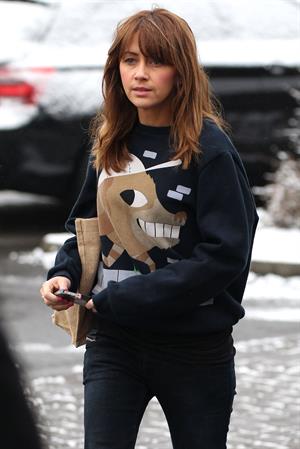 Samia Ghadie Leaving hotel in Borehamwood, January 14, 2013