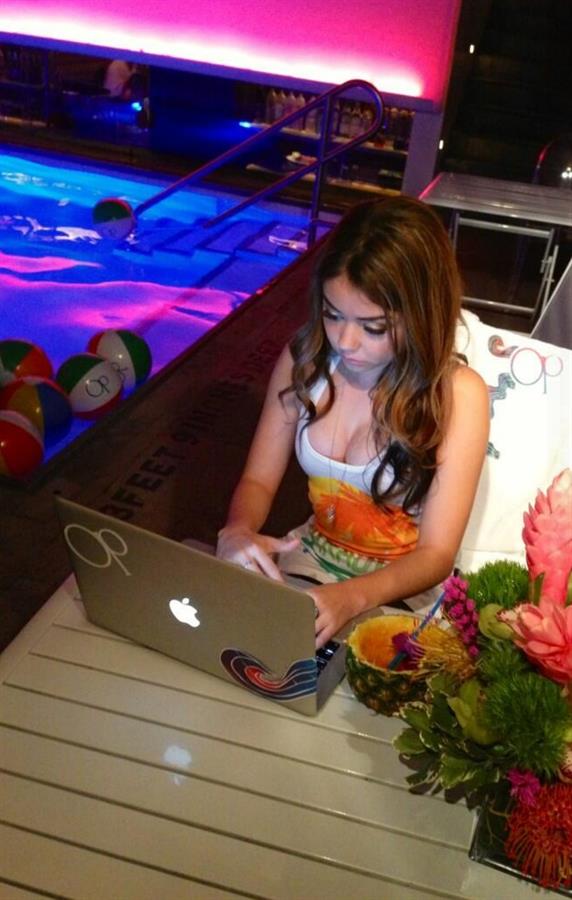 Sarah Hyland  OP Indoor Pool Party  NY 3/18/13  