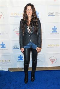 Sarah Shahi Blue Tie Blue Jean Ball in Beverly Hills November 29, 2012
