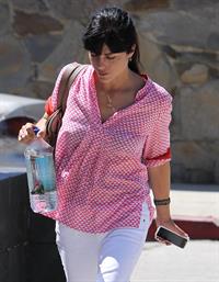 Selma Blair in red and white in Beverly Hills August 24, 2012