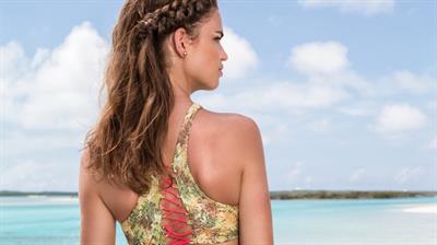 Robin Holzken in a bikini