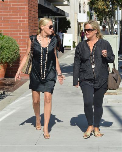 Sharon Stone leaves Villa Blanca restaurant in Beverly Hills October 2, 2012 