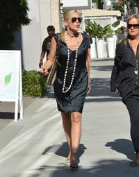 Sharon Stone leaves Villa Blanca restaurant in Beverly Hills October 2, 2012 