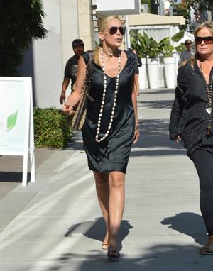 Sharon Stone leaves Villa Blanca restaurant in Beverly Hills October 2, 2012 