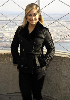 Shawn Johnson Visits The Empire State Building November 28, 2012