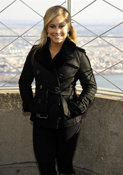 Shawn Johnson Visits The Empire State Building November 28, 2012
