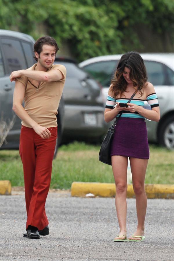 Shenae Grimes on the set of Empire State in New Orleans  -  June 7, 2012
