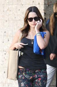 Sophia Bush walking and talking in Beverly Hills on August 27, 2012