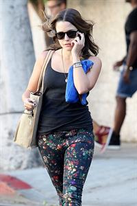 Sophia Bush walking and talking in Beverly Hills on August 27, 2012