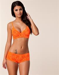 Johanna Lundback in lingerie