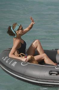 Stephanie Seymour on the beach in St. Barts 12/28/12 