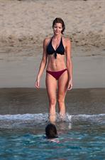Stephanie Seymour bikini candids on the beach in St. Barts 12/31/12 