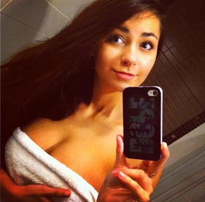 Helga Lovekaty taking a selfie