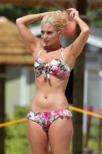 Tulisa Contostavlos in a bikini on the beach in Honolulu July 31, 2012