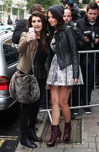 Tulisa Contostavlos outside BBC Radio One in London October 3, 2012 