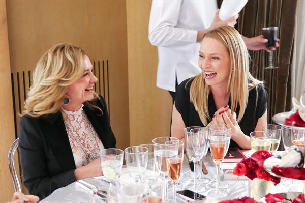 Uma Thurman hosts cocktail and Dinner to celebreate an exclusive viewing of Marilyn Forever held at Chopard Boutique