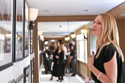 Uma Thurman hosts cocktail and Dinner to celebreate an exclusive viewing of Marilyn Forever held at Chopard Boutique