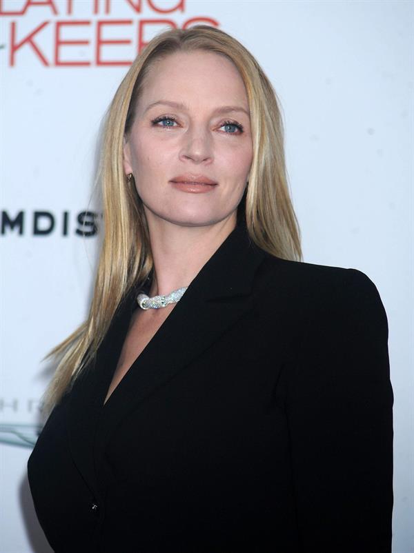 Uma Thurman New York Premiere of 'Playing for Keeps' presented by The Cinema Society & Film District December 5 