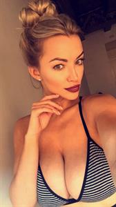 Lindsey Pelas in a bikini taking a selfie