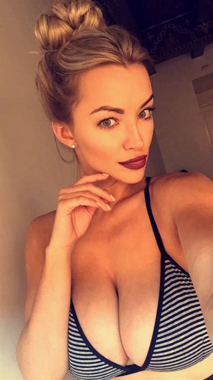 Lindsey Pelas in a bikini taking a selfie