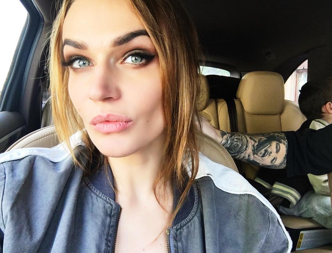 Alena Vodonaeva taking a selfie