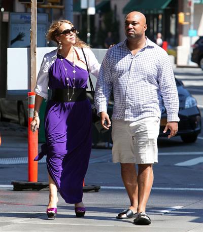 Mariah Carey strolls around New York City August 25, 2014