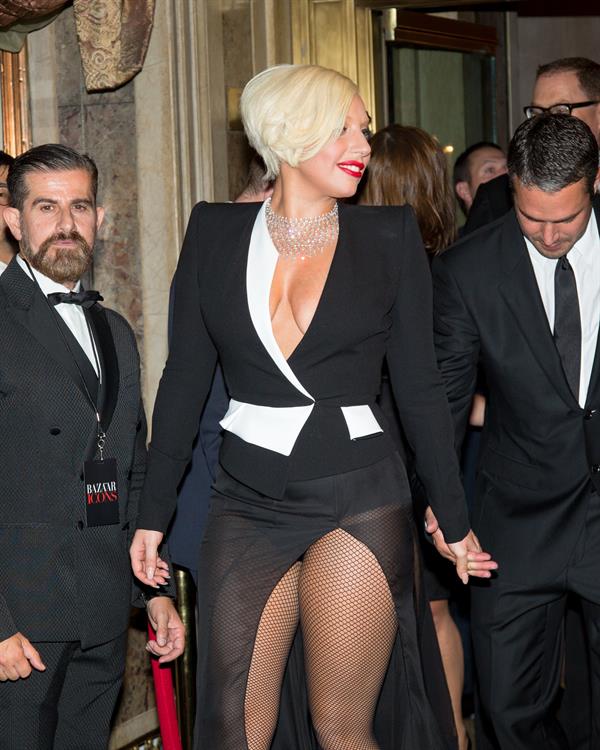Lady Gaga at the HARPERS BAZAAR Celebrate ICONS September 6, 2014