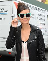 Victoria Justice at the Rebecca Minkoff fashion show during Mercedes-Benz Fashion Week Spring 2015 on September 5, 2014