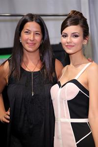 Victoria Justice at the Rebecca Minkoff fashion show during Mercedes-Benz Fashion Week Spring 2015 on September 5, 2014
