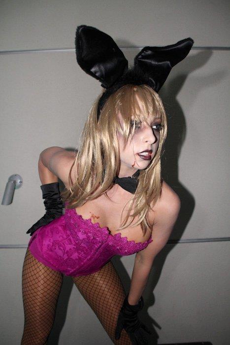 Anonymous in lingerie