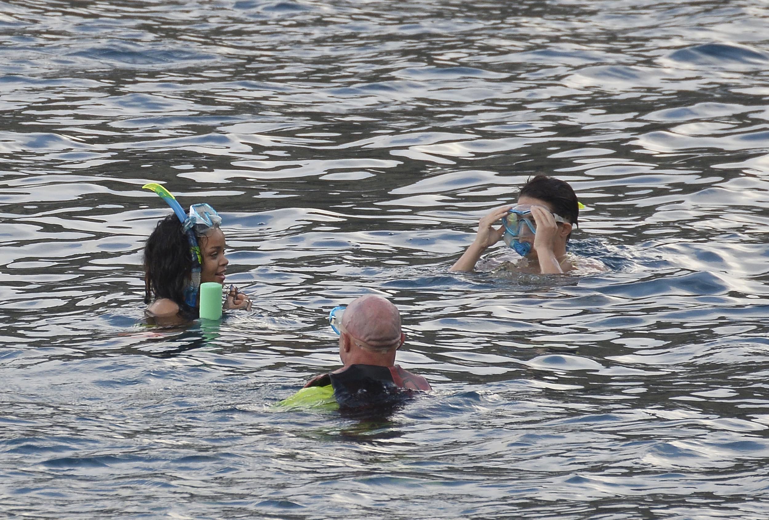 Rihanna enjoying a break on a yacht in Ponza August 29, 2014