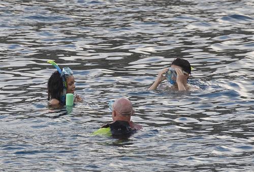 Rihanna enjoying a break on a yacht in Ponza August 29, 2014