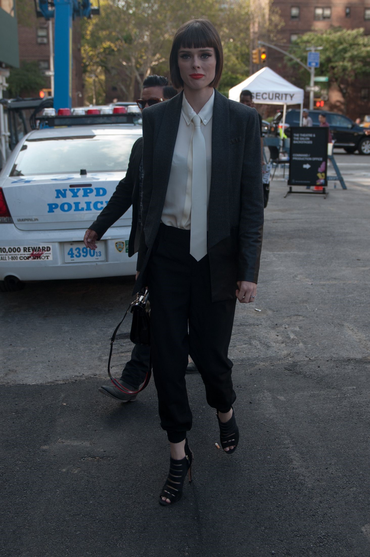 Coco Rocha @ NYC fashion week September 4, 2014