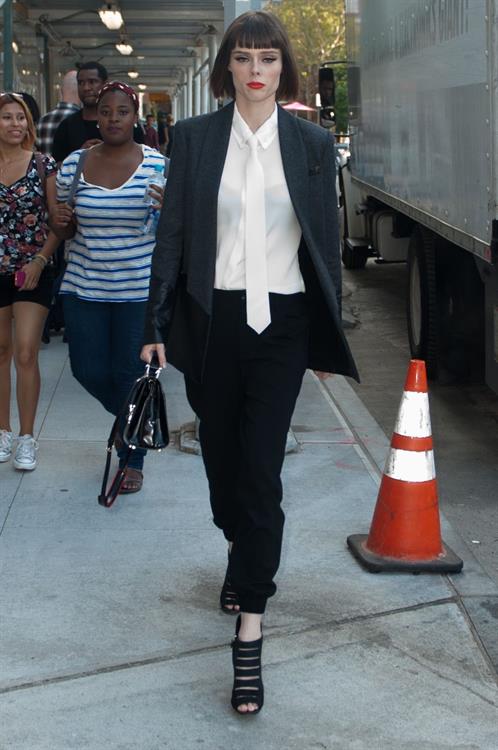 Coco Rocha @ NYC fashion week September 4, 2014