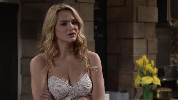 Hunter King in lingerie