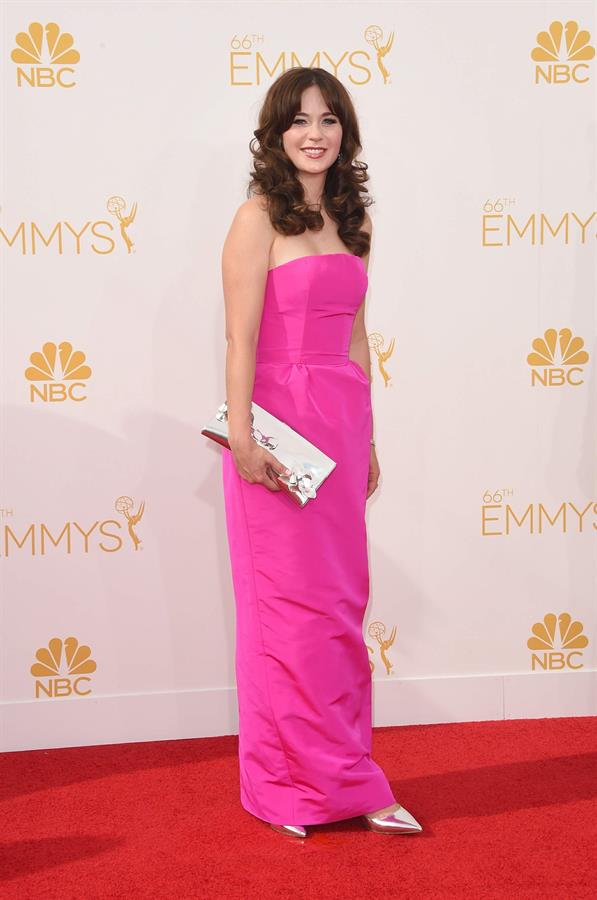 Zooey Deschanel at the 66th annual Primetime Emmy Awards, August 25, 2014