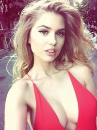 Alexandria Morgan in a bikini taking a selfie