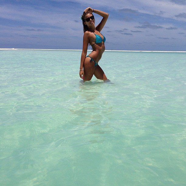 Costanza Caracciolo in a bikini